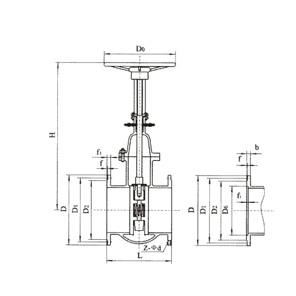 Water seal gate valve