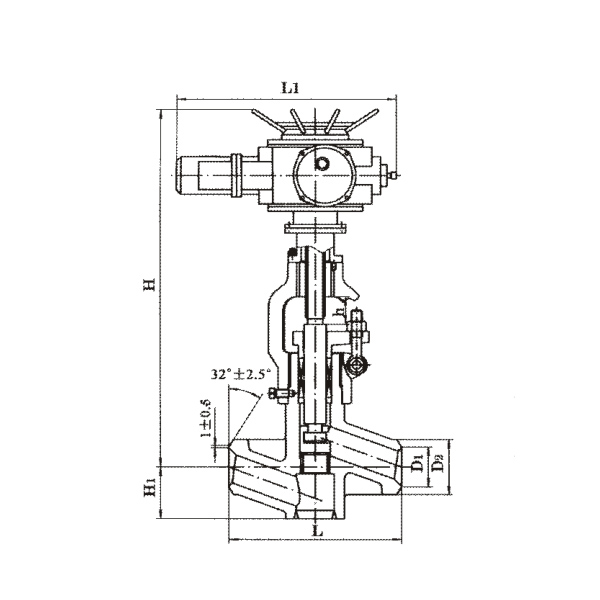 Forged steel electric butt welding stop valve for power station