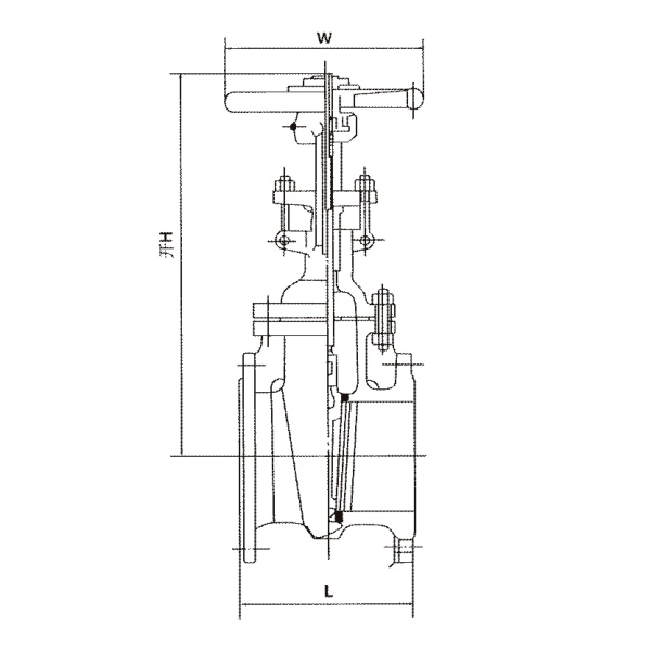 Cast steel gate valve