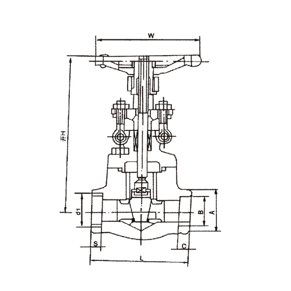 Forged steel gate valve