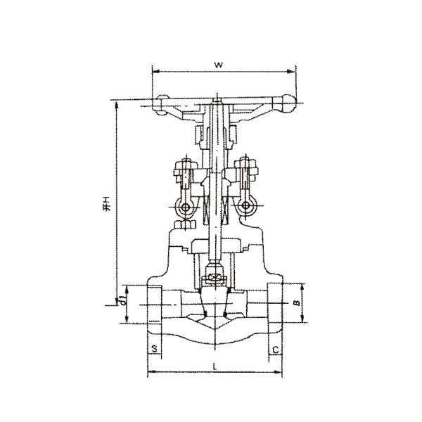 Forged steel gate valve