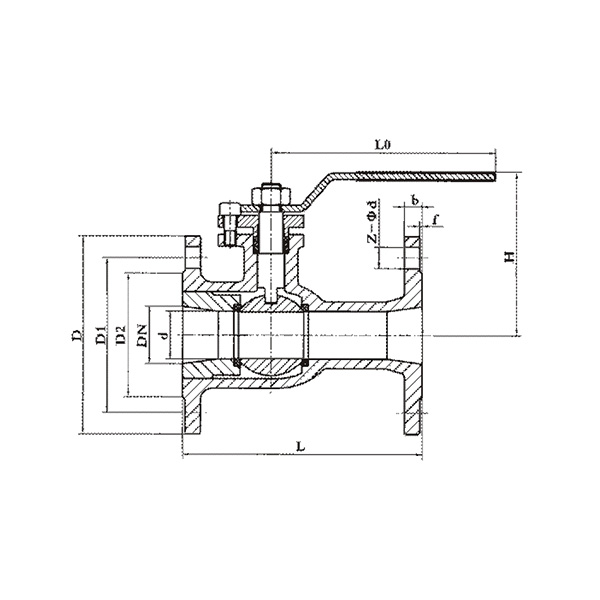 One-piece body ball valve