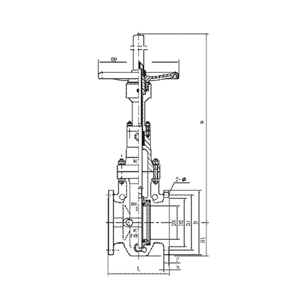 Hand-wheel driving parallel plate gate valve without diversion hole