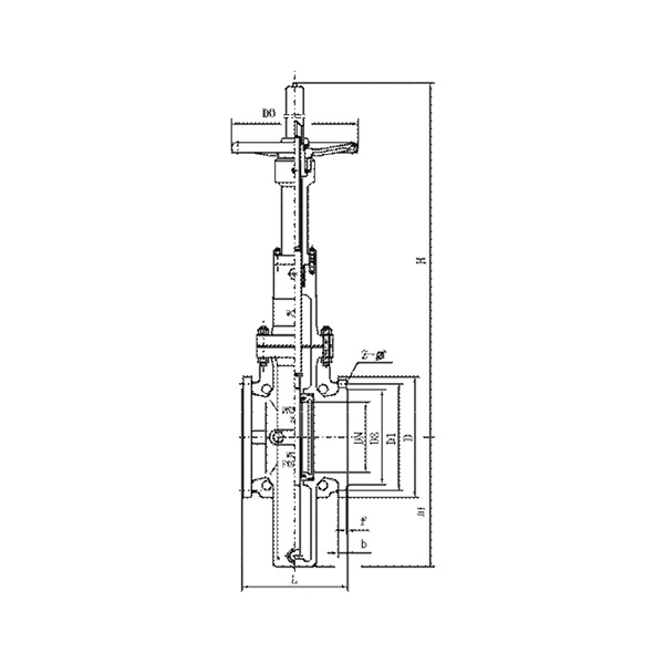 Hand-wheel driving parallel plate gate valve with diversion hole