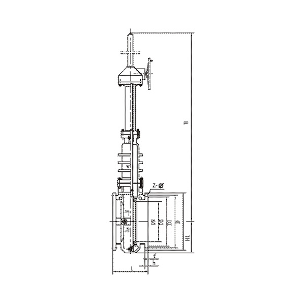 Bevel gear driving parallel plate gate valve without diversion hole