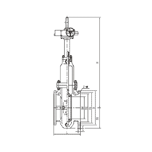 Electric driving parallel plate gate valve without diversion hole