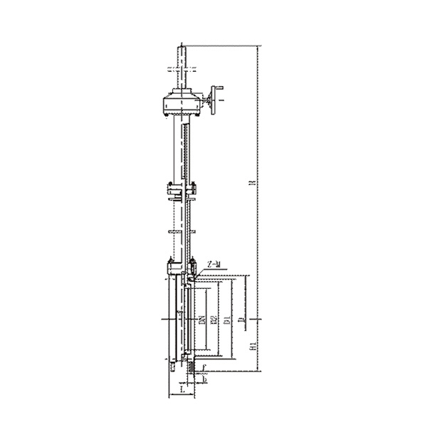Light type flat gate valve